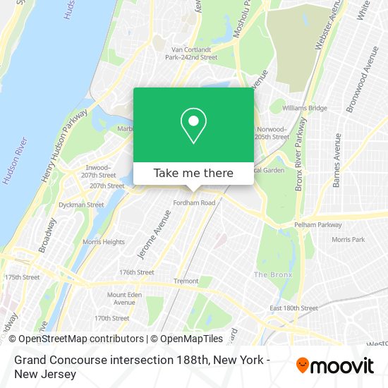 Mapa de Grand Concourse intersection 188th