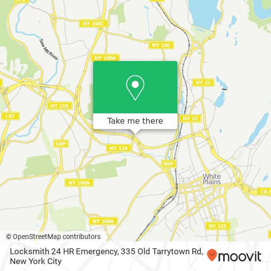 Mapa de Locksmith 24 HR Emergency, 335 Old Tarrytown Rd