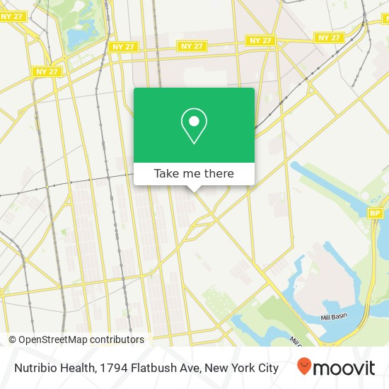 Mapa de Nutribio Health, 1794 Flatbush Ave