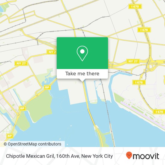 Mapa de Chipotle Mexican Gril, 160th Ave