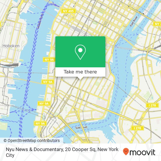 Nyu News & Documentary, 20 Cooper Sq map