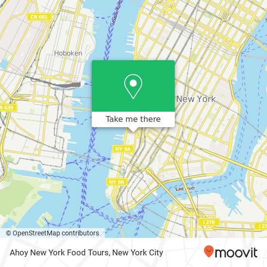 Mapa de Ahoy New York Food Tours