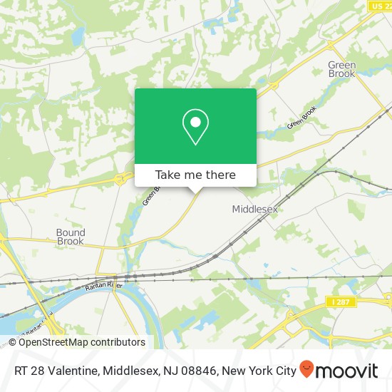 RT 28 Valentine, Middlesex, NJ 08846 map