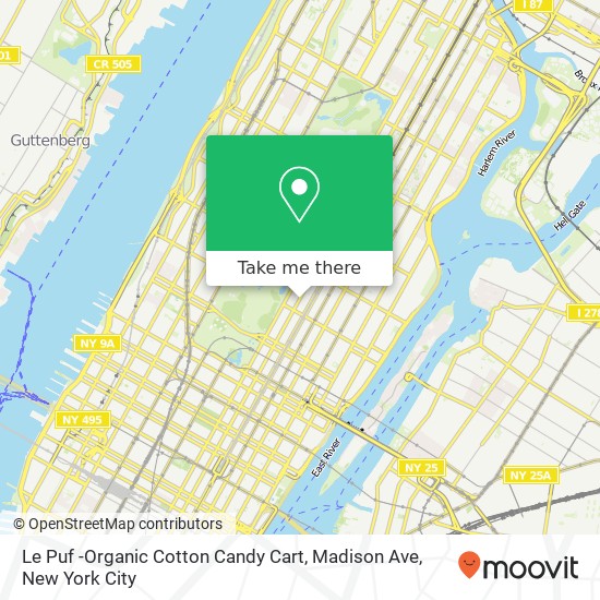 Mapa de Le Puf -Organic Cotton Candy Cart, Madison Ave