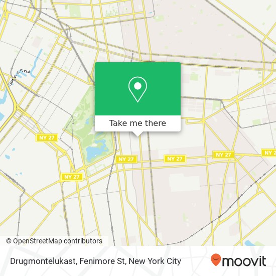 Mapa de Drugmontelukast, Fenimore St