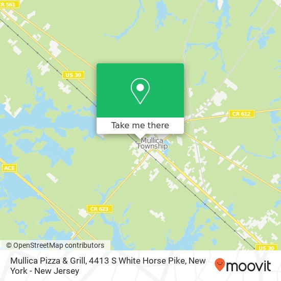 Mapa de Mullica Pizza & Grill, 4413 S White Horse Pike