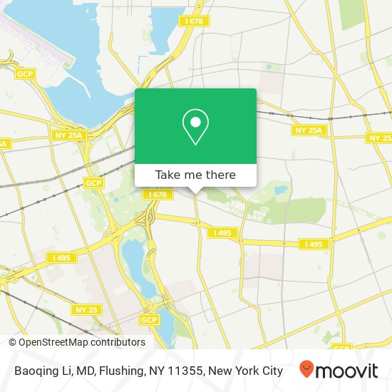 Baoqing Li, MD, Flushing, NY 11355 map