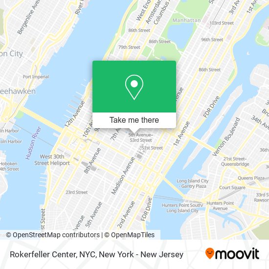 Rokerfeller Center, NYC map