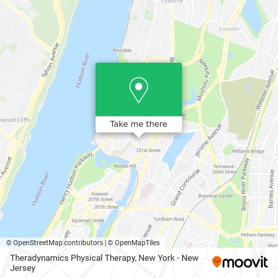 Mapa de Theradynamics Physical Therapy