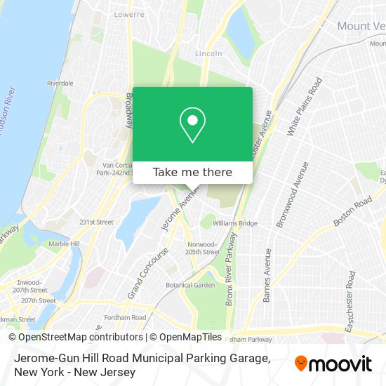 Jerome-Gun Hill Road Municipal Parking Garage map