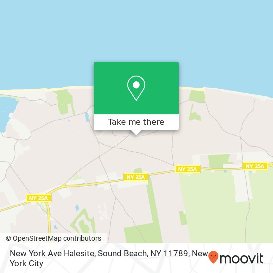 Mapa de New York Ave Halesite, Sound Beach, NY 11789