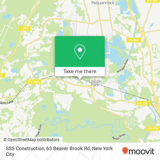 Mapa de SSS Construction, 63 Beaver Brook Rd