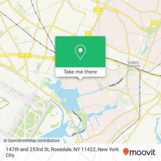 Mapa de 147th and 253rd St, Rosedale, NY 11422