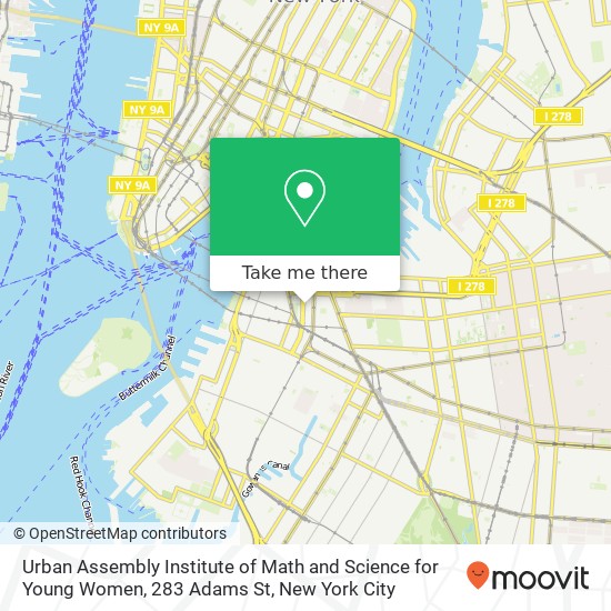 Urban Assembly Institute of Math and Science for Young Women, 283 Adams St map