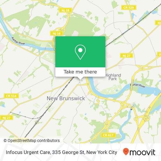 Mapa de Infocus Urgent Care, 335 George St