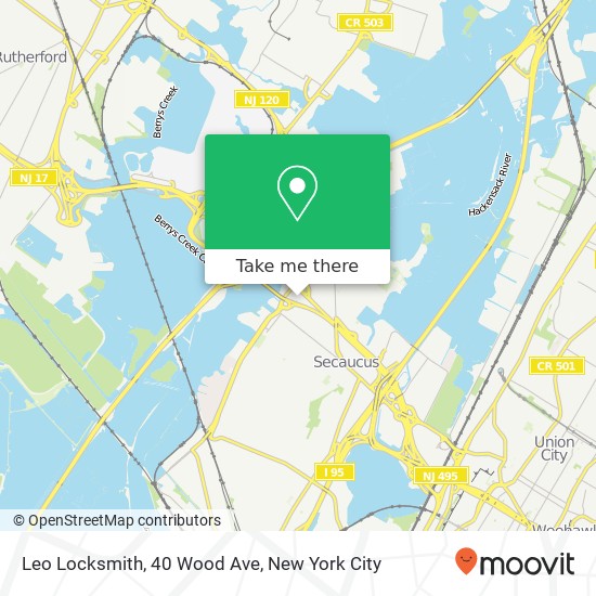 Mapa de Leo Locksmith, 40 Wood Ave