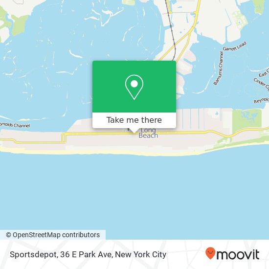 Mapa de Sportsdepot, 36 E Park Ave