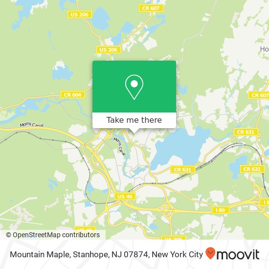 Mapa de Mountain Maple, Stanhope, NJ 07874