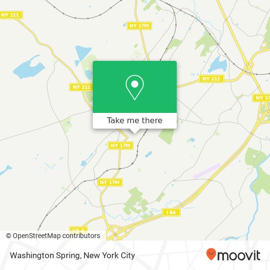 Mapa de Washington Spring, Middletown, NY 10940