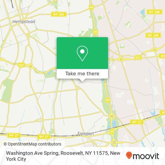 Washington Ave Spring, Roosevelt, NY 11575 map