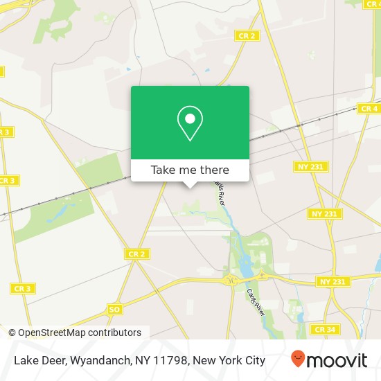 Mapa de Lake Deer, Wyandanch, NY 11798