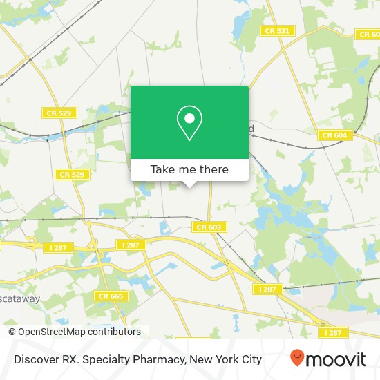 Mapa de Discover RX. Specialty Pharmacy