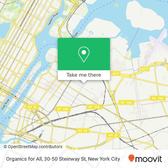 Mapa de Organics for All, 30-50 Steinway St