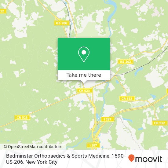 Mapa de Bedminster Orthopaedics & Sports Medicine, 1590 US-206