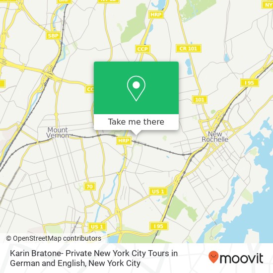 Karin Bratone- Private New York City Tours in German and English map