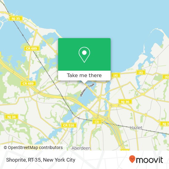 Mapa de Shoprite, RT-35