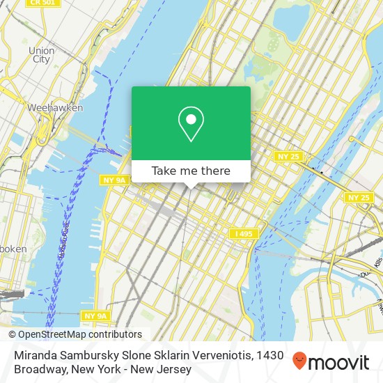 Mapa de Miranda Sambursky Slone Sklarin Verveniotis, 1430 Broadway