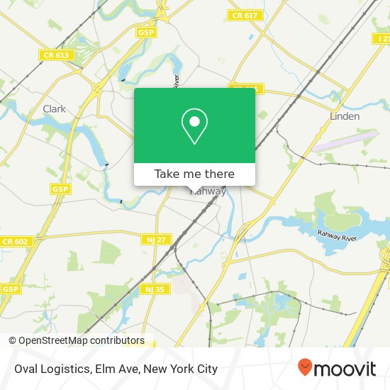 Oval Logistics, Elm Ave map