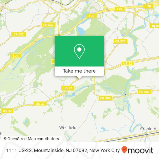 Mapa de 1111 US-22, Mountainside, NJ 07092