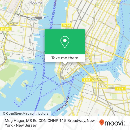 Mapa de Meg Hagar, MS Rd CDN CHHP, 115 Broadway