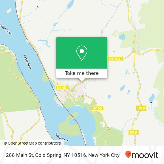 Mapa de 288 Main St, Cold Spring, NY 10516