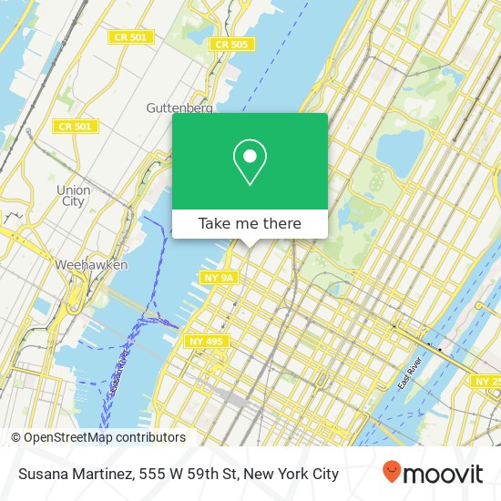 Mapa de Susana Martinez, 555 W 59th St