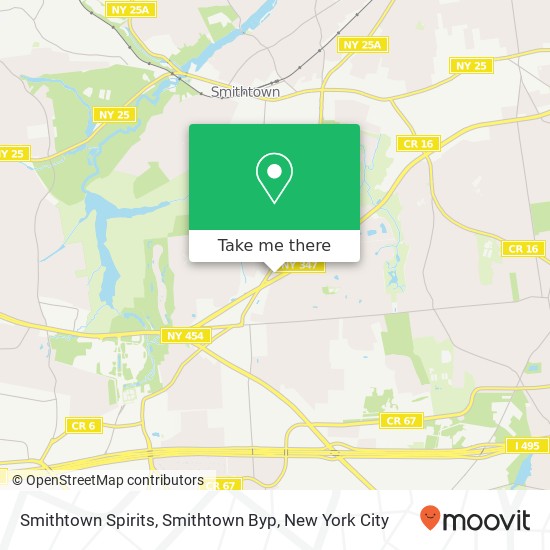 Smithtown Spirits, Smithtown Byp map