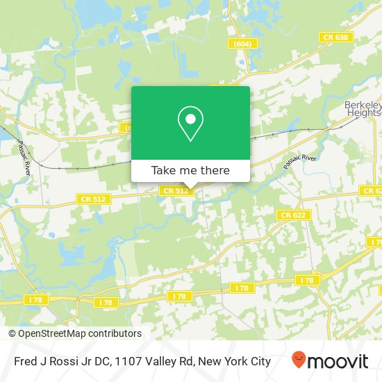 Fred J Rossi Jr DC, 1107 Valley Rd map