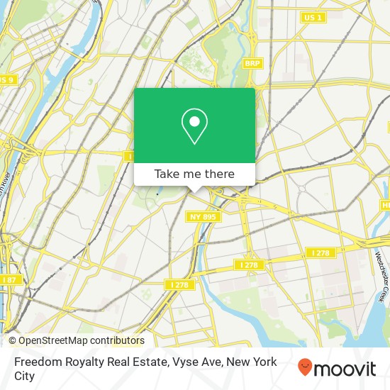 Freedom Royalty Real Estate, Vyse Ave map