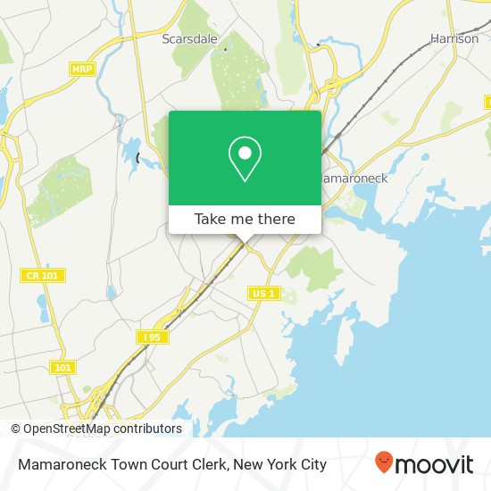 Mamaroneck Town Court Clerk map