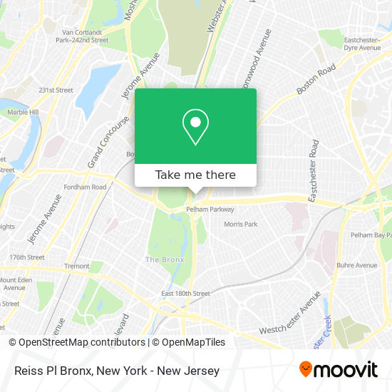 Reiss Pl Bronx map