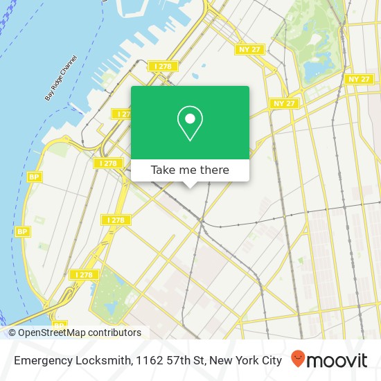 Emergency Locksmith, 1162 57th St map