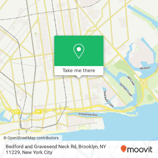 Bedford and Gravesend Neck Rd, Brooklyn, NY 11229 map