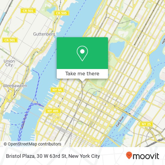 Mapa de Bristol Plaza, 30 W 63rd St