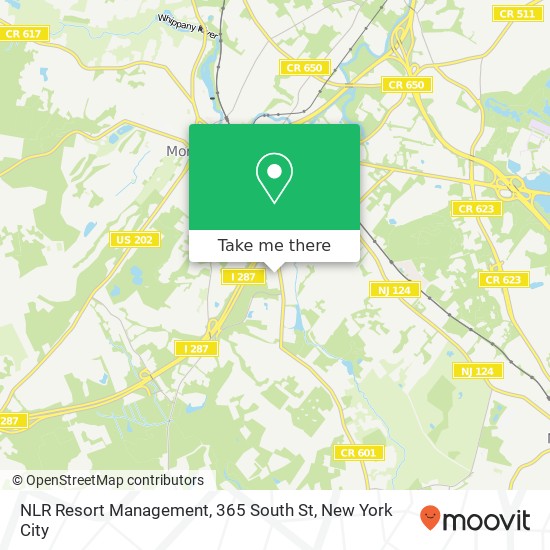 Mapa de NLR Resort Management, 365 South St
