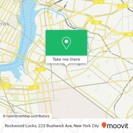 Rockwood Locks, 223 Bushwick Ave map