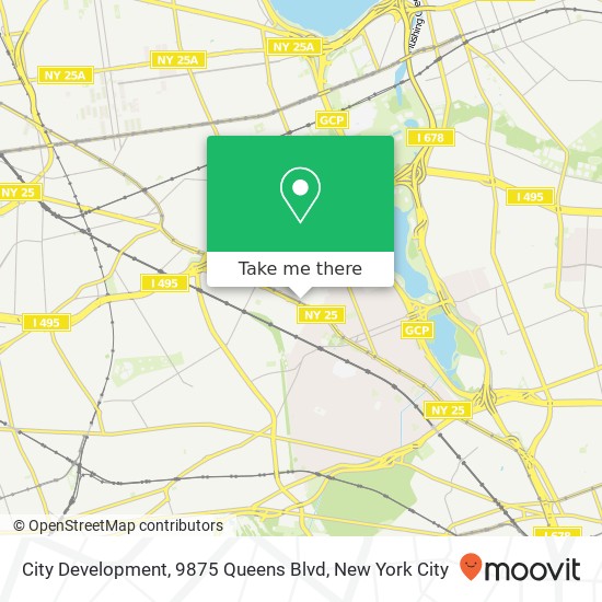 Mapa de City Development, 9875 Queens Blvd