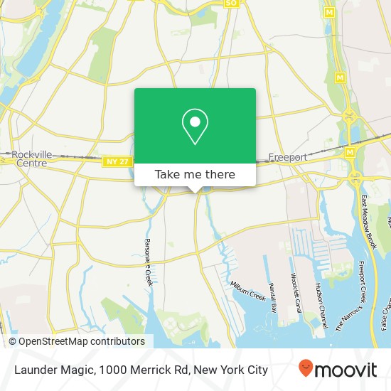 Launder Magic, 1000 Merrick Rd map
