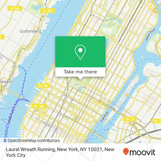 Mapa de Laurel Wreath Running, New York, NY 10021