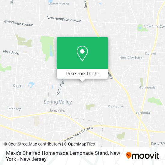 Mapa de Maxx's Cheffed Homemade Lemonade Stand